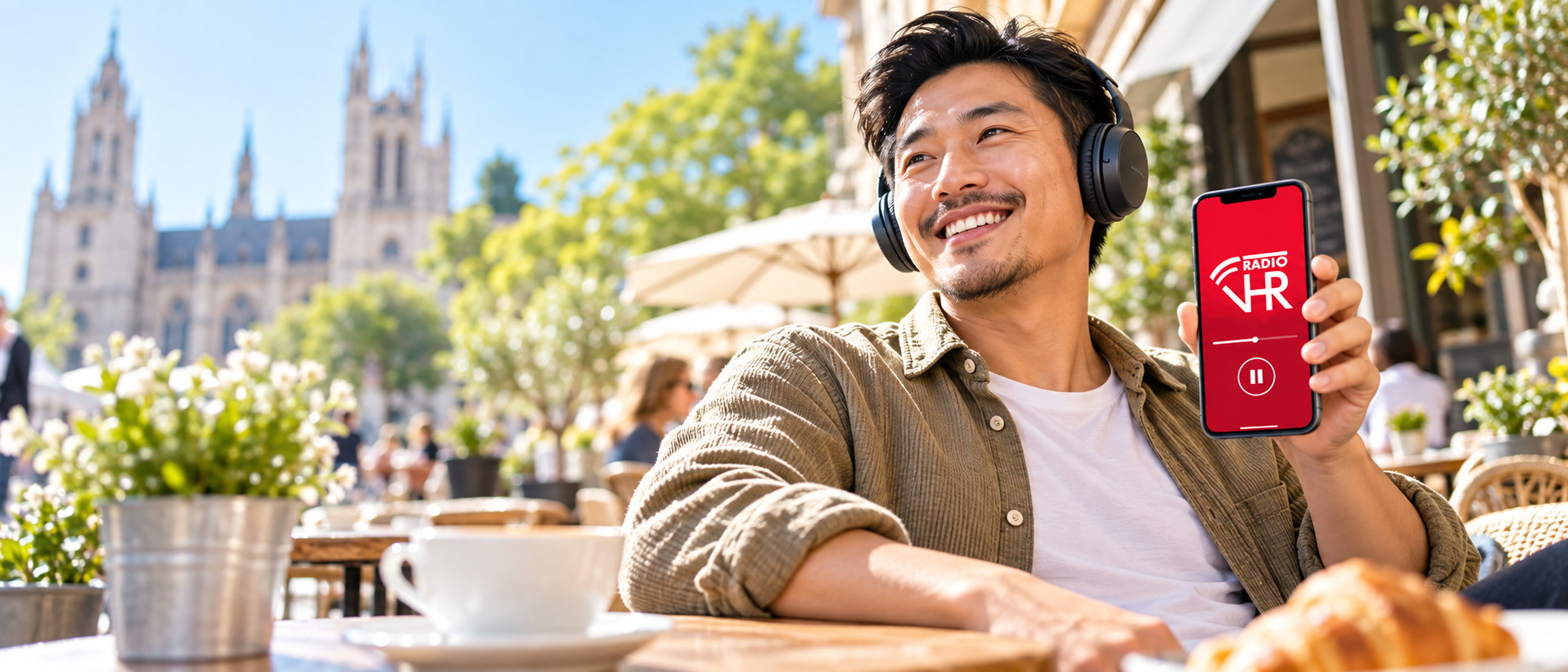 H&ouml;rer nutzt die Radio-VHR-App auf seinem Smartphone